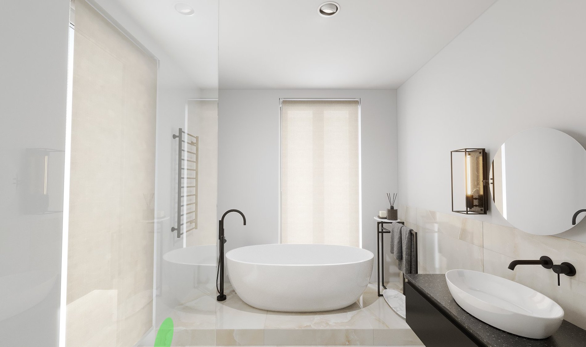 Repräsentative 3D-Visualisierung: Badezimmer