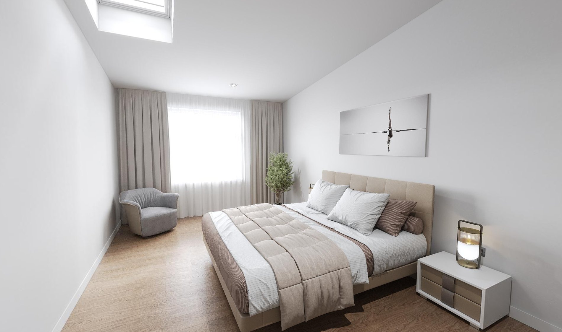 Repräsentative 3D-Visualisierung: Schlafen